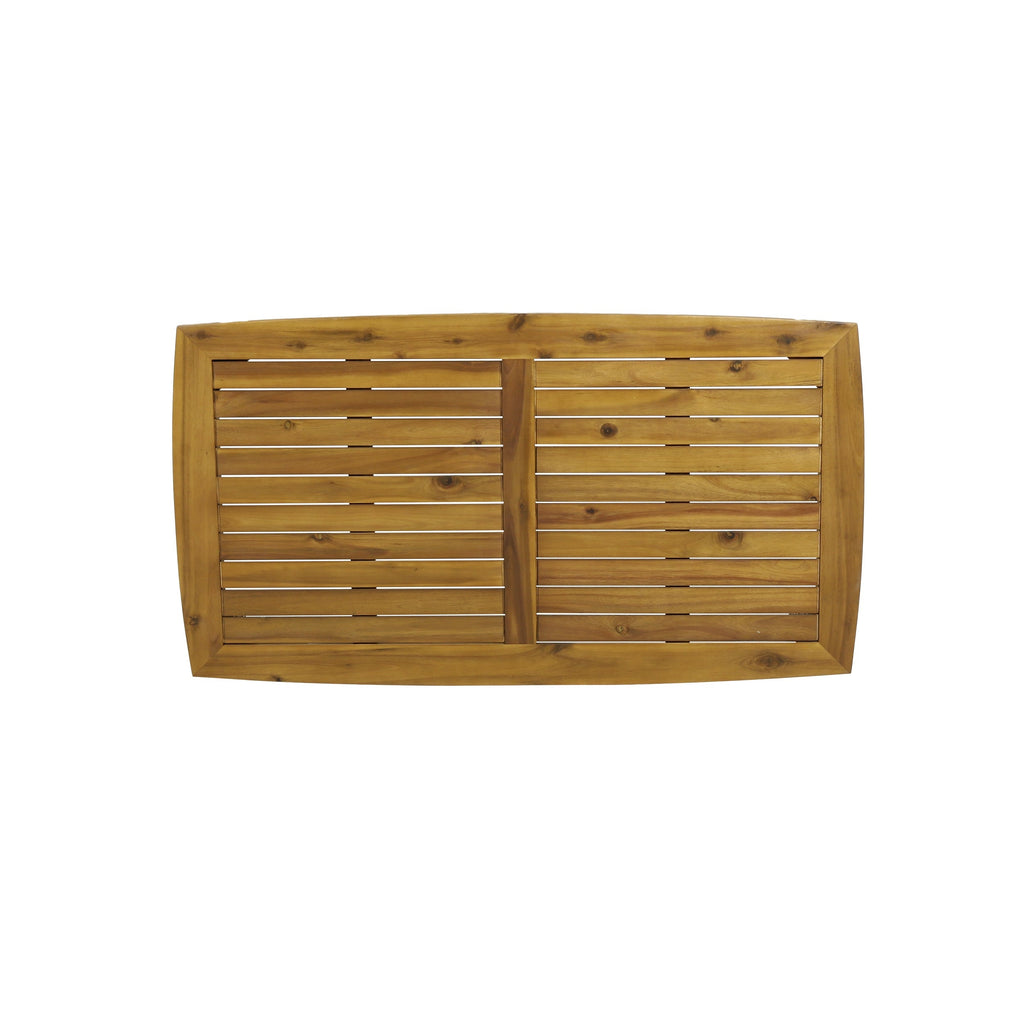 4-Pieces Acacia Wood Patio Furniture Set with Cushions