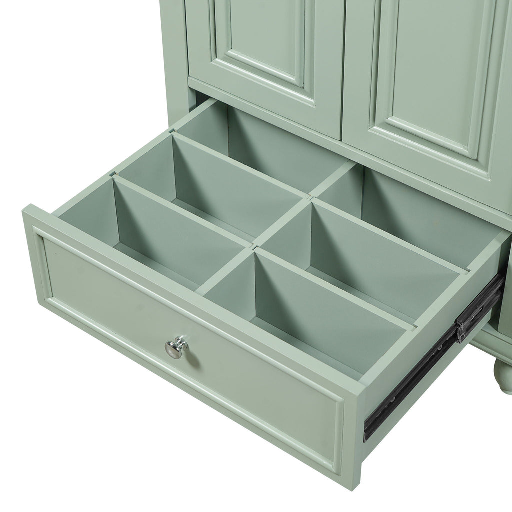 Modern Bathroom Vanity With Sink, Cabinet With Drawer And Dividers, Rectangular Storage Unit