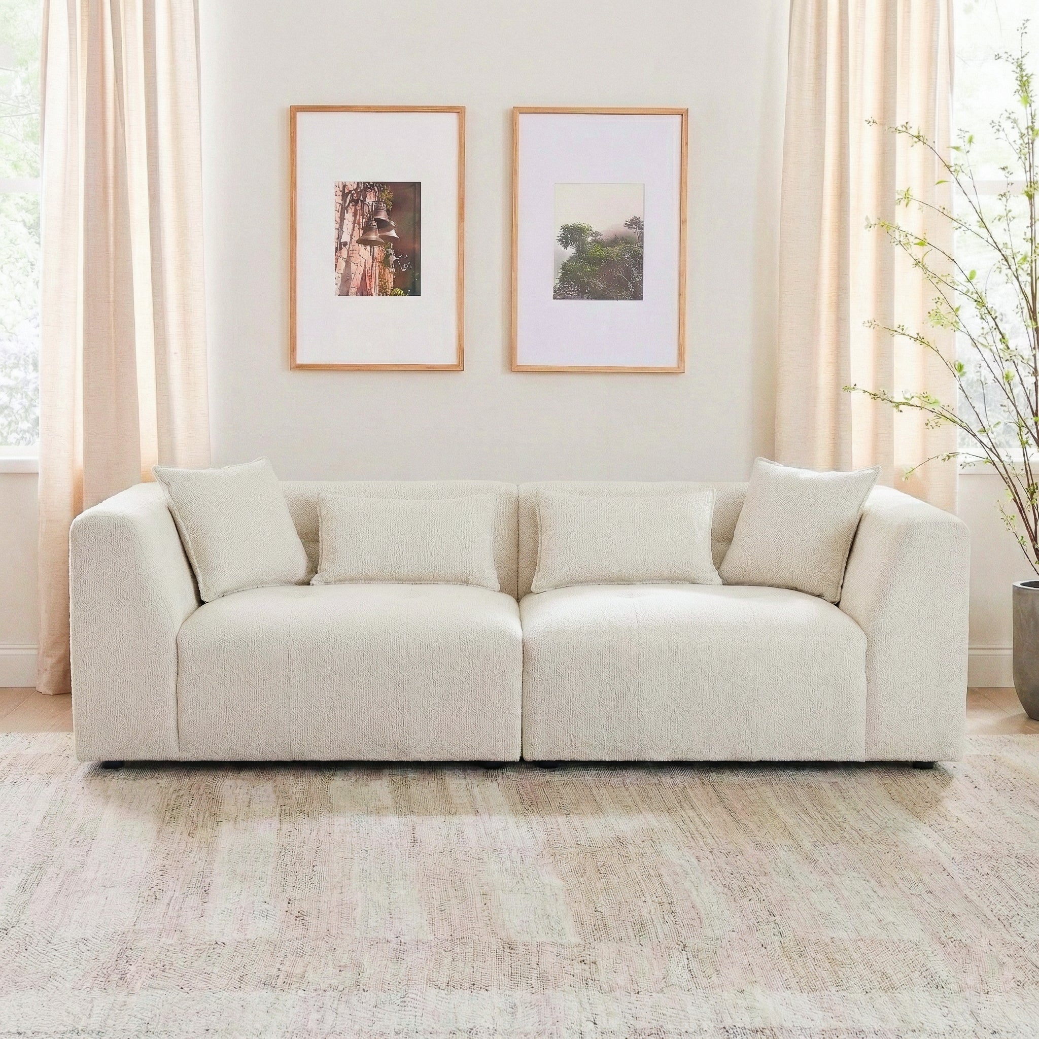 Jefferson Soft Chenille Modern Sofa