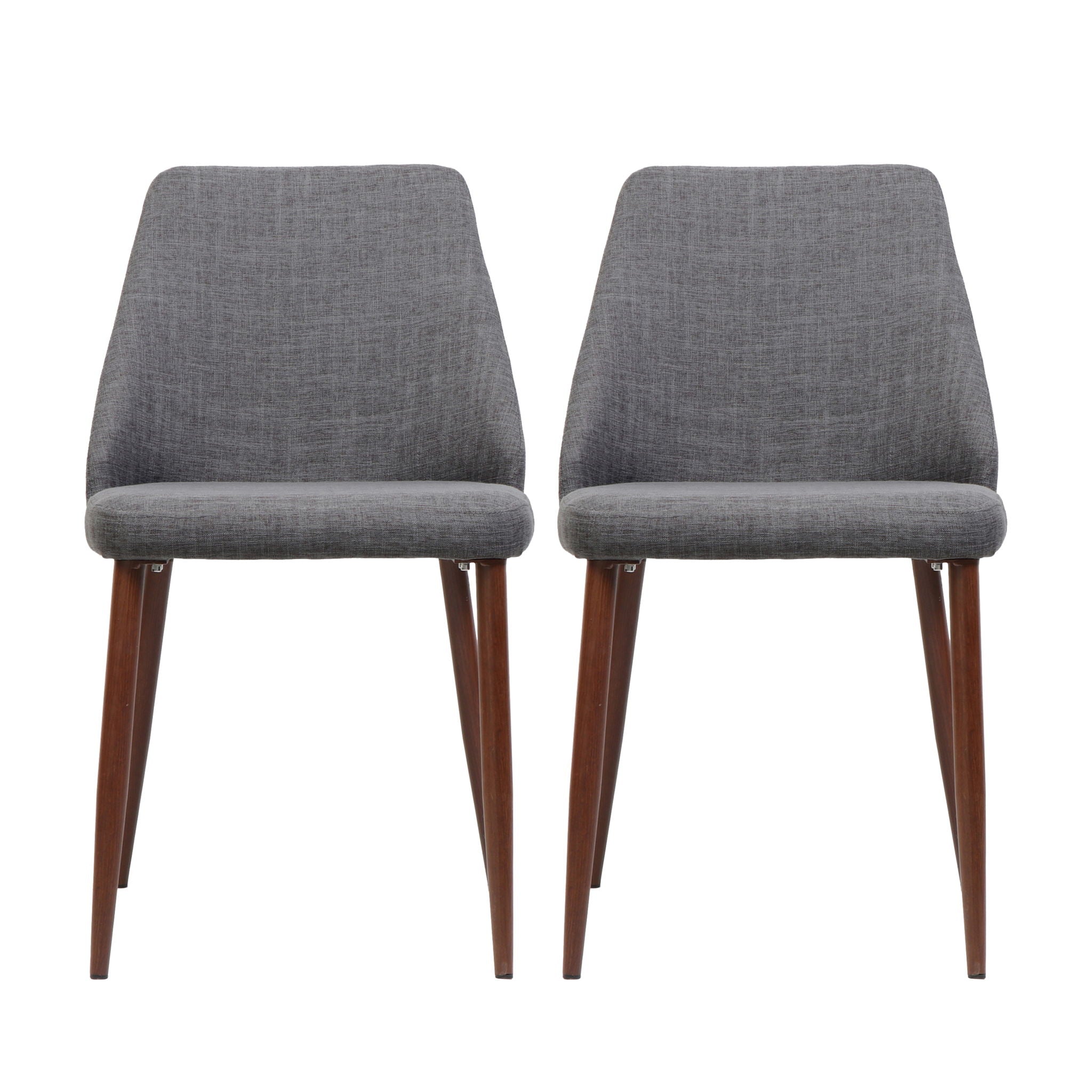 Modern Dining Chair With Iron Legs And Wood Finish