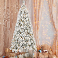 4FT Flocked Christmas Tree with 150 Warm White LED Lights