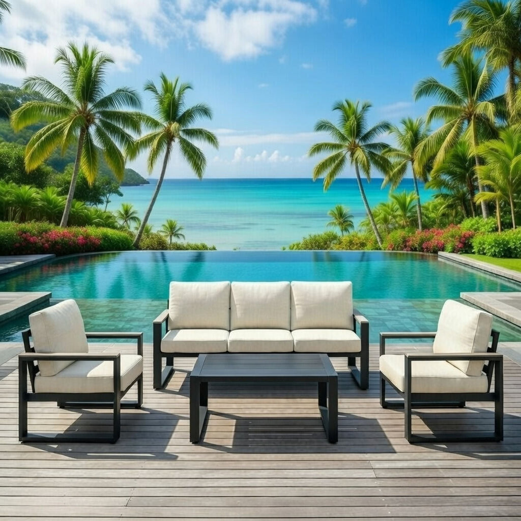 Modern Outdoor Sofa Set With Coffee Table