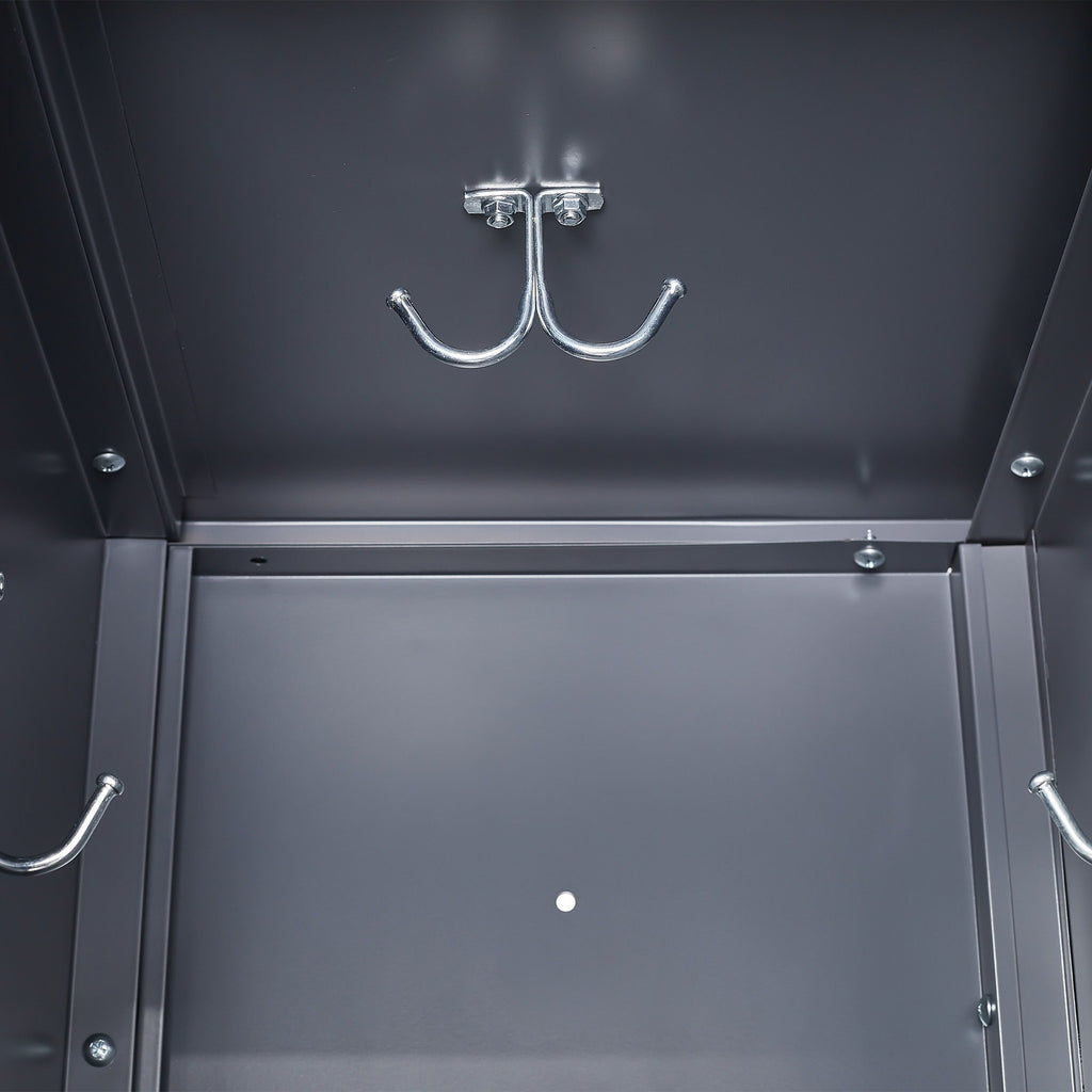 9 Door Lockers With Lock For Storage In Office, School, Gym, And Bedroom - Gray