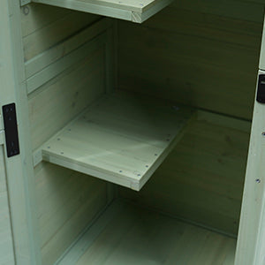 Outdoor Wooden Storage Shed with Lockable Door