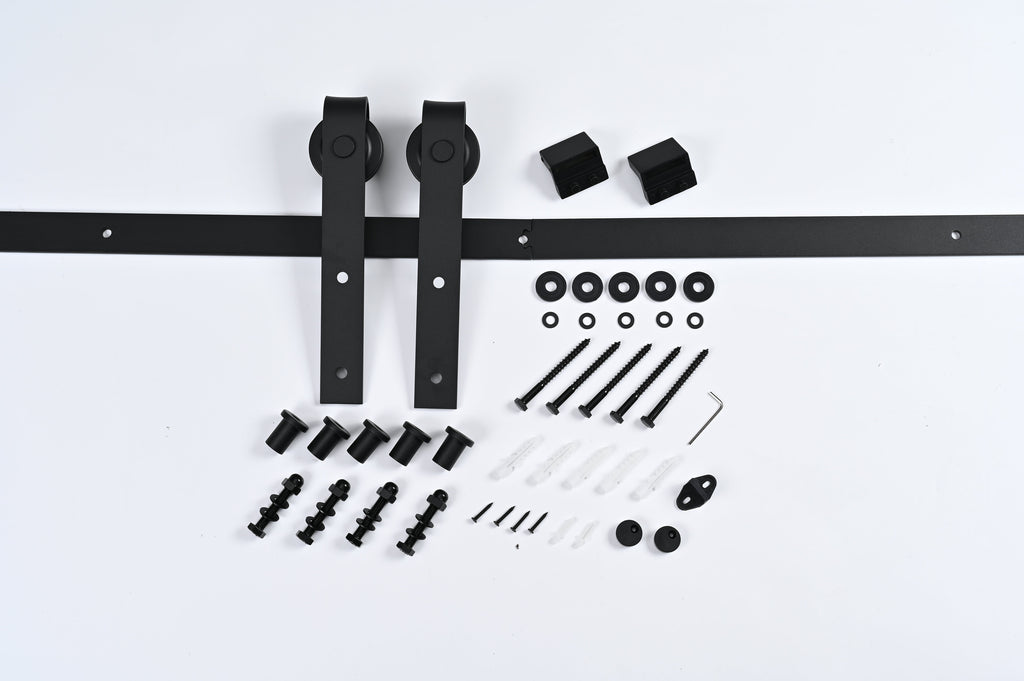 12FT Wood Double Sliding Barn Door Hardware