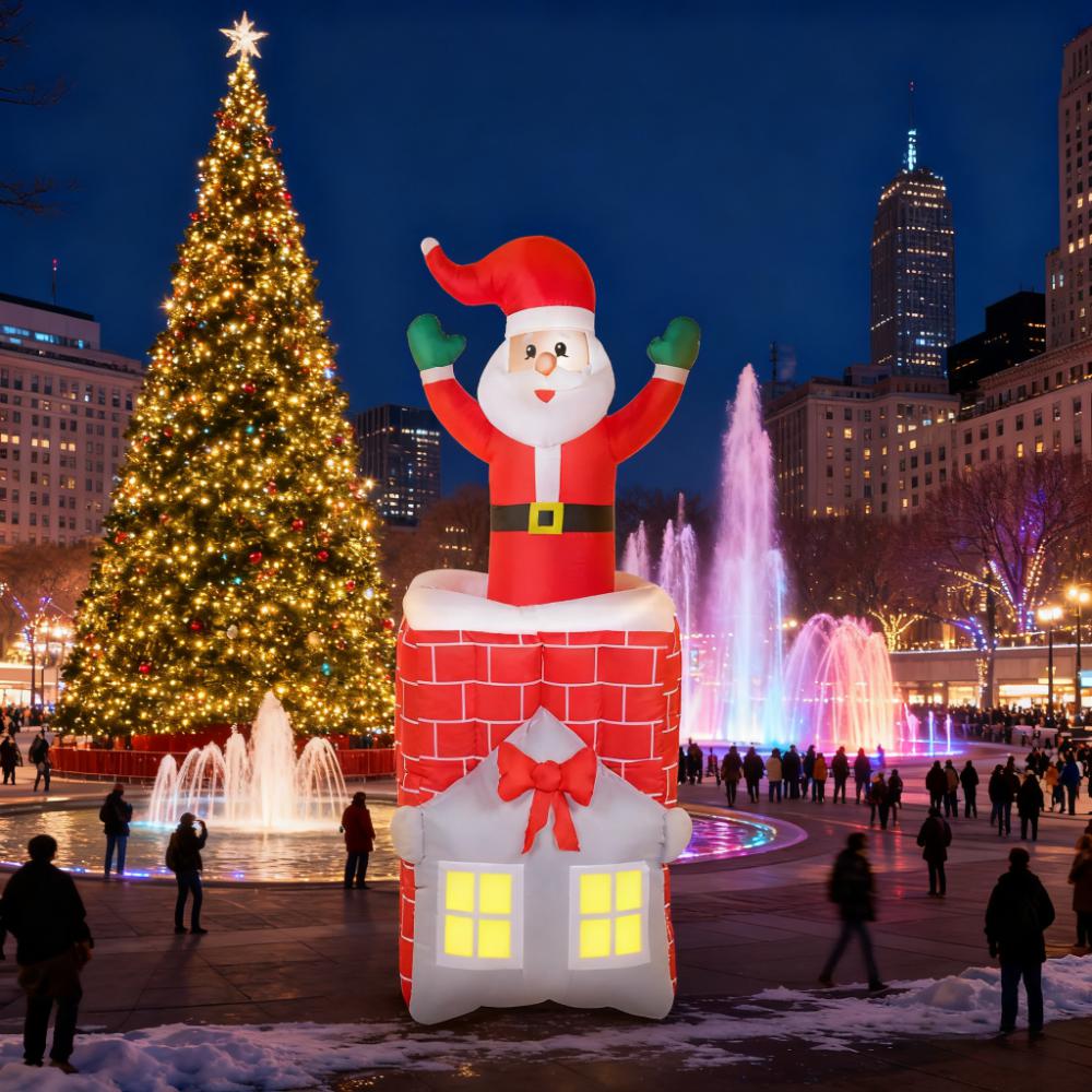 7FT Christmas Inflatable Santa Claus Figure