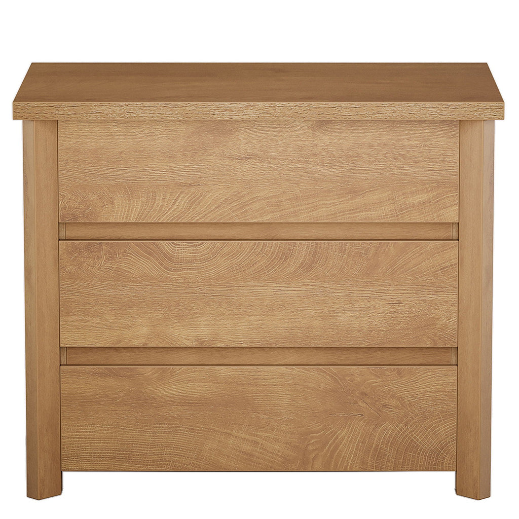Nightstand With 3 Drawers, Bedside Table, Compact Storage - Brown