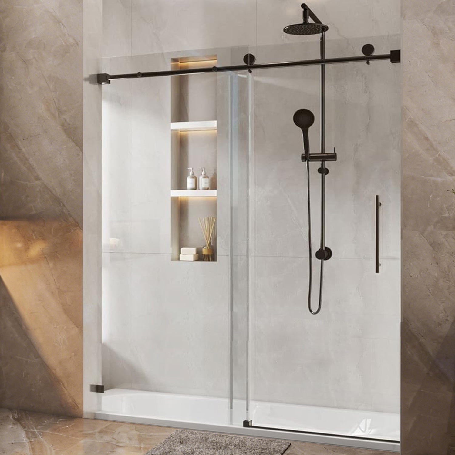 Frameless Adjustable Sliding Shower Doors