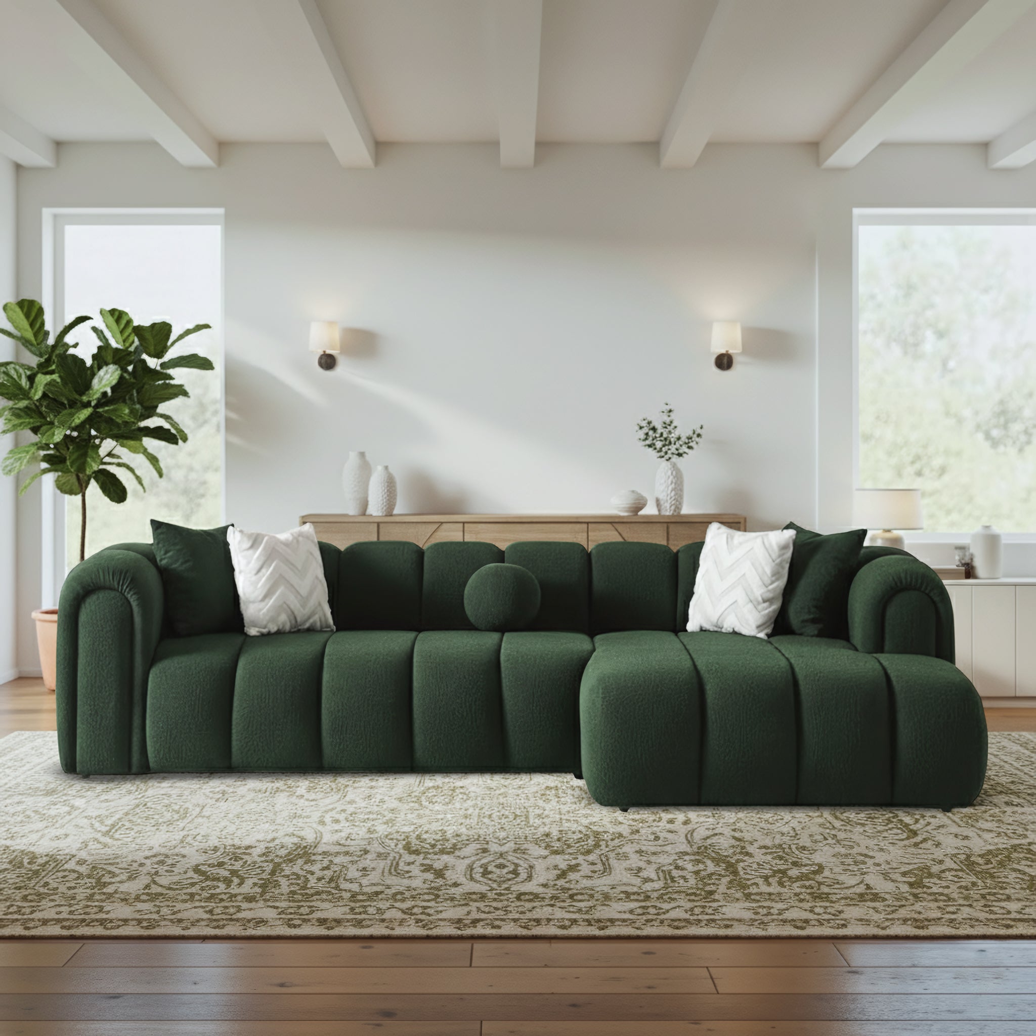 Beatrice Modern Tufted Dark Sectional