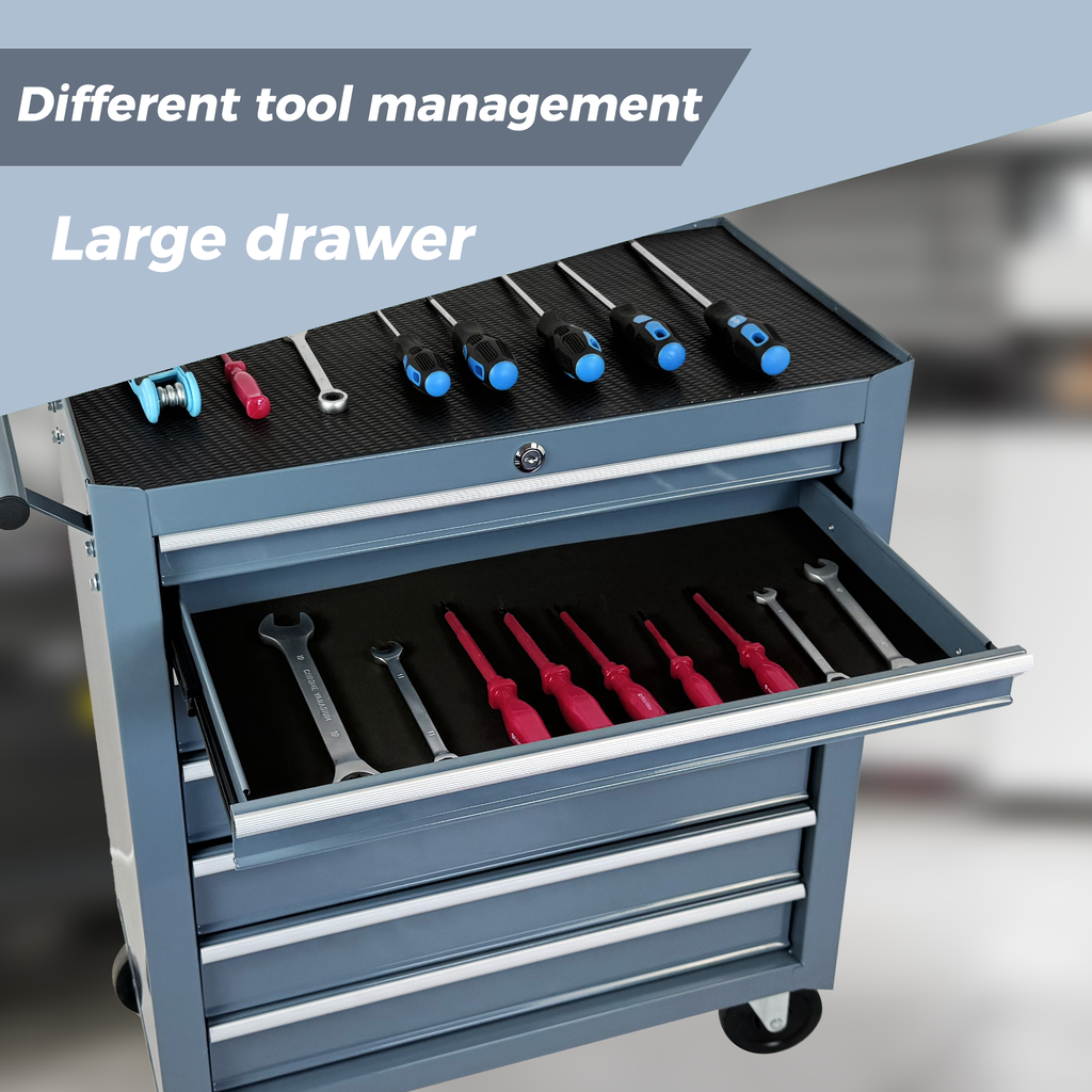 Multifunctional Rolling Tool Chest with 7 Drawers