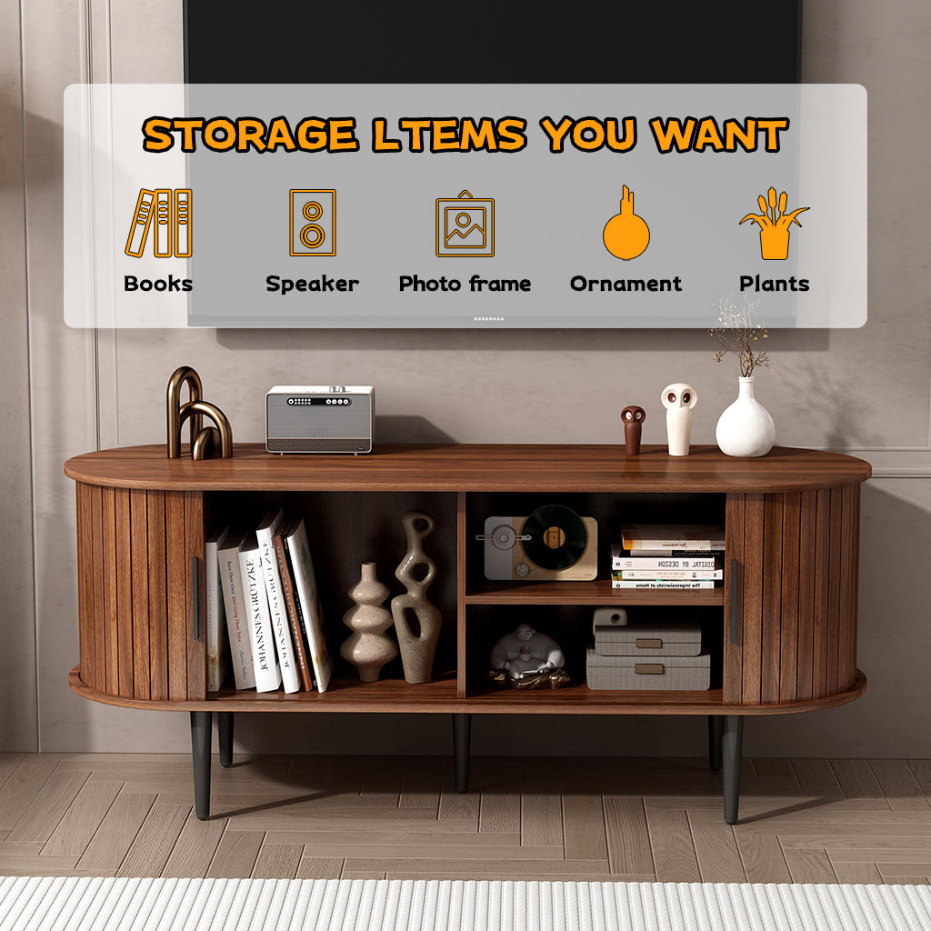 47" Modern TV Console Table with Storage Compartment