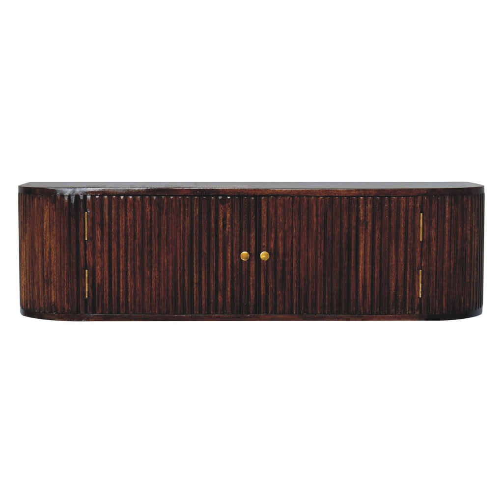 Solid Wood Chunky Chestnut Floating Bedside Table