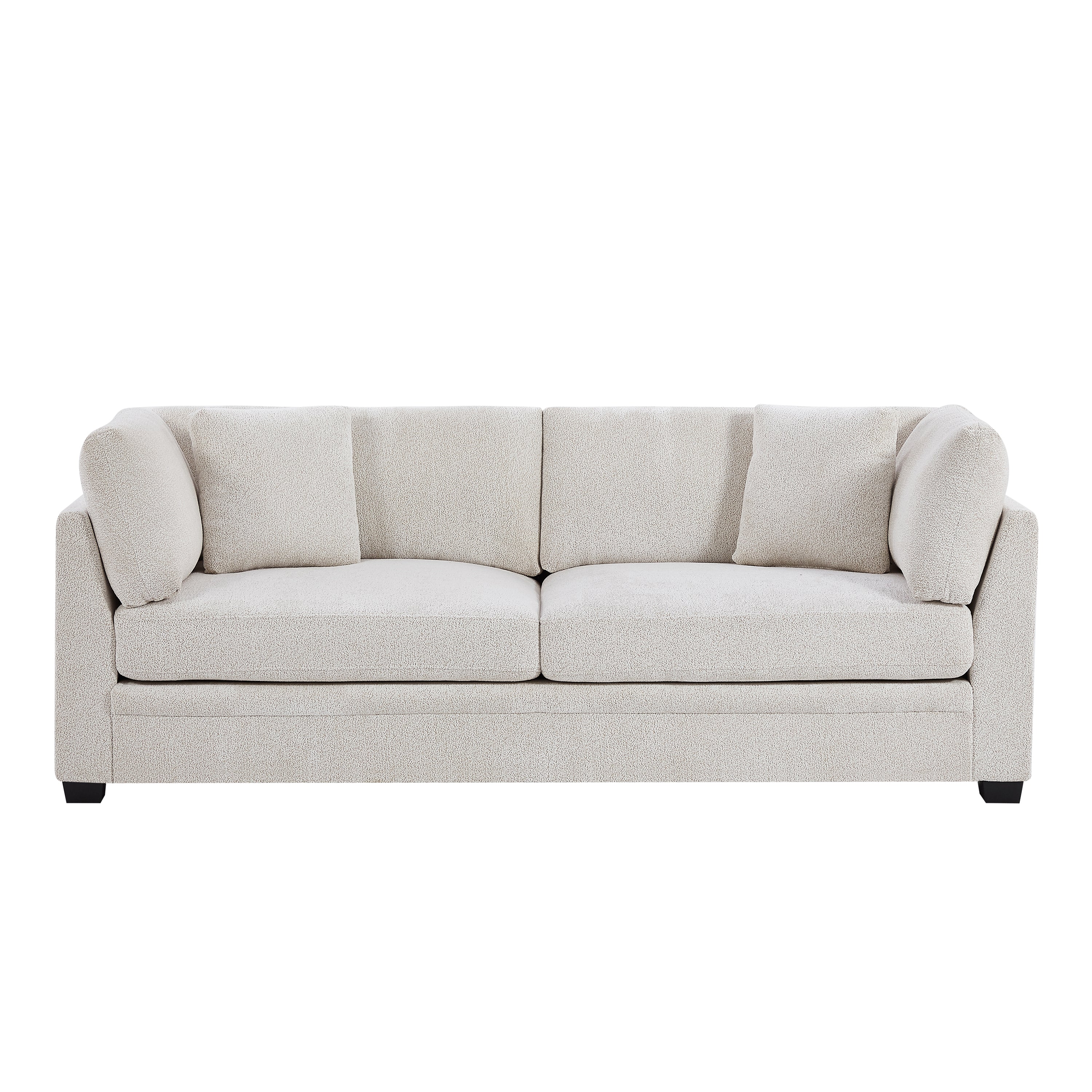 83.5" Modern Flared Arms Sofa (Beige)