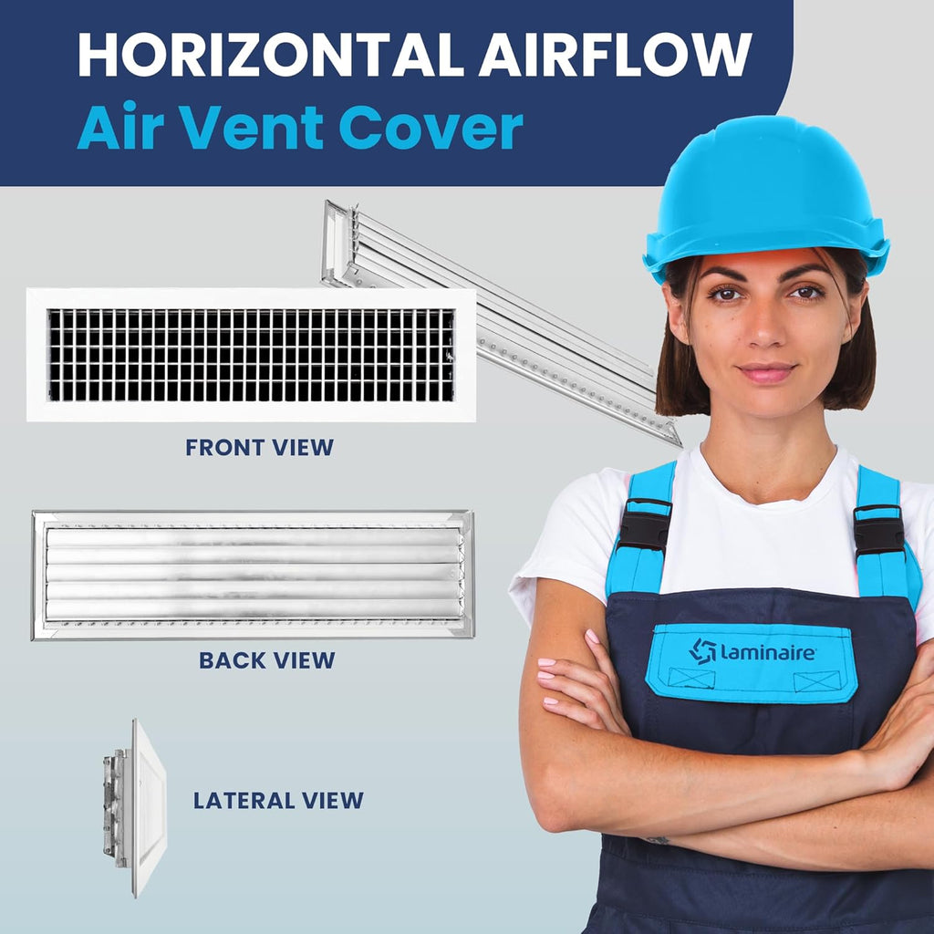 AC Register Vent Cover - Adjustable Aluminum HVAC Grille