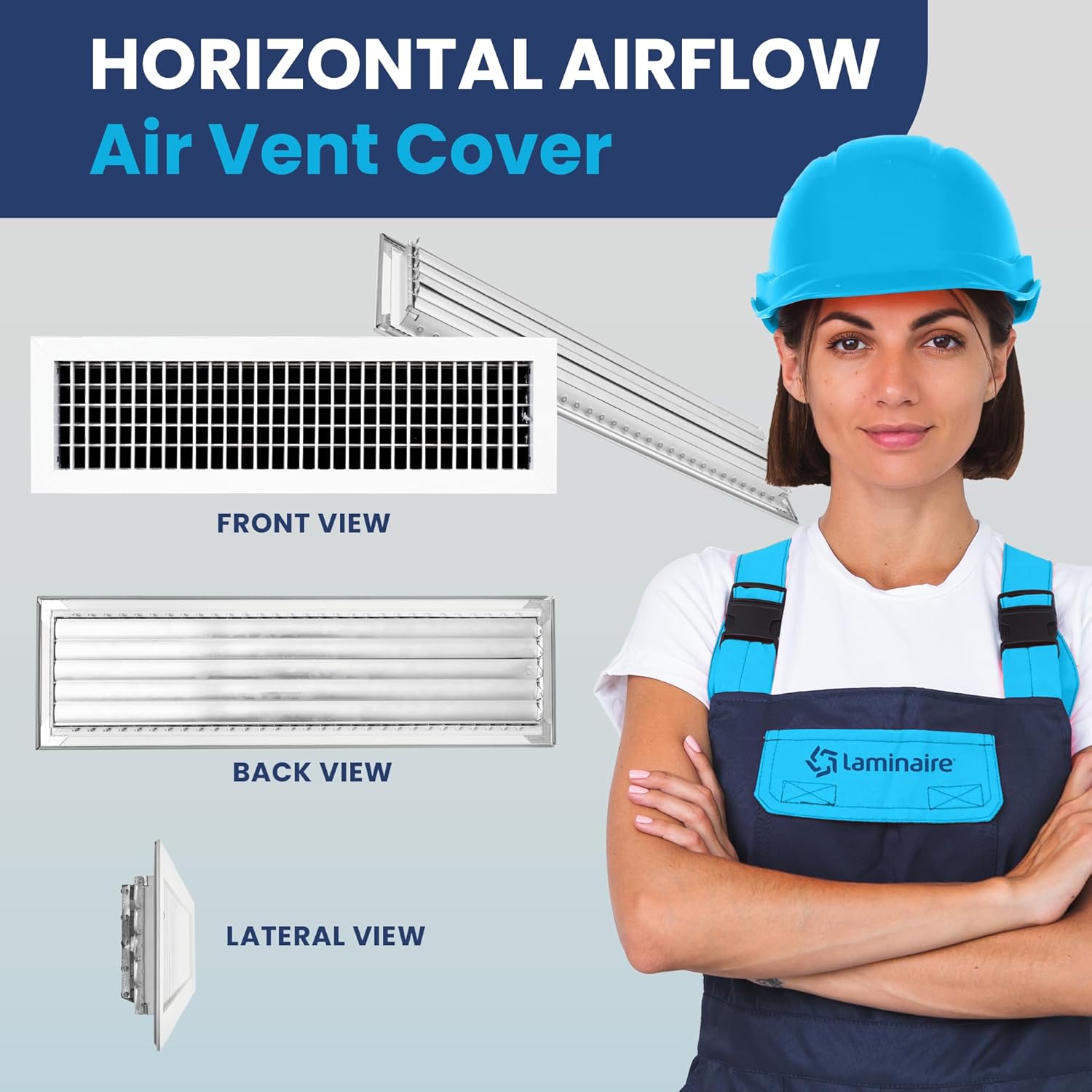 AC Register Vent Cover - Adjustable Aluminum HVAC Grille