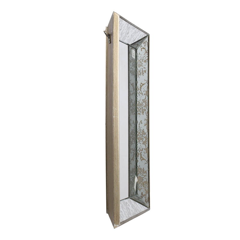 Antique Rectangle Mirror with Floral Accents