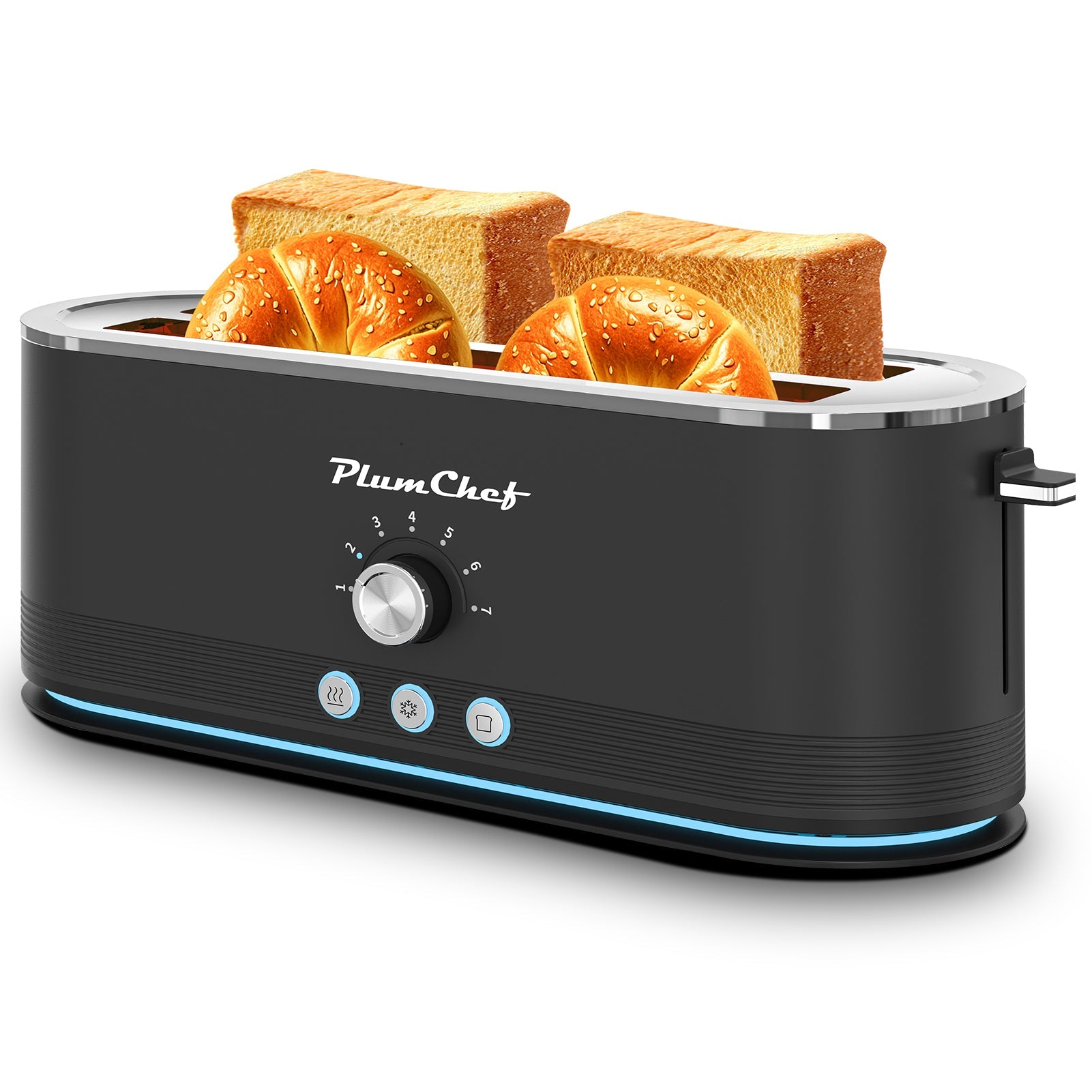 4-Slice Stainless Steel Toaster with 7 Browning Settings