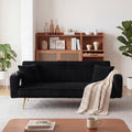 74.01 Inch Corduroy Sofa Bed with Pillows