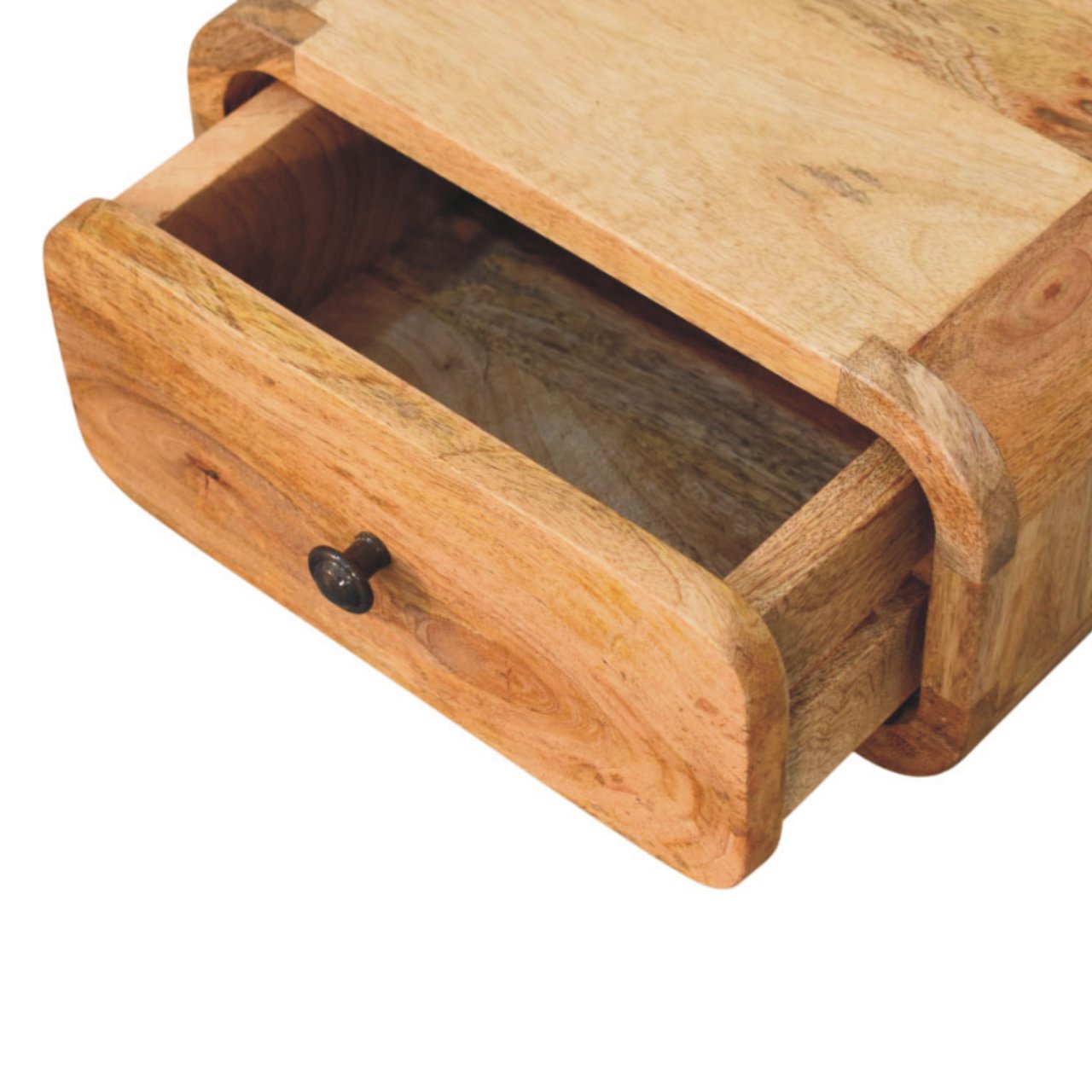 Avora Mini Wall-Mounted Oak-ish Nightstand, 1-Drawer