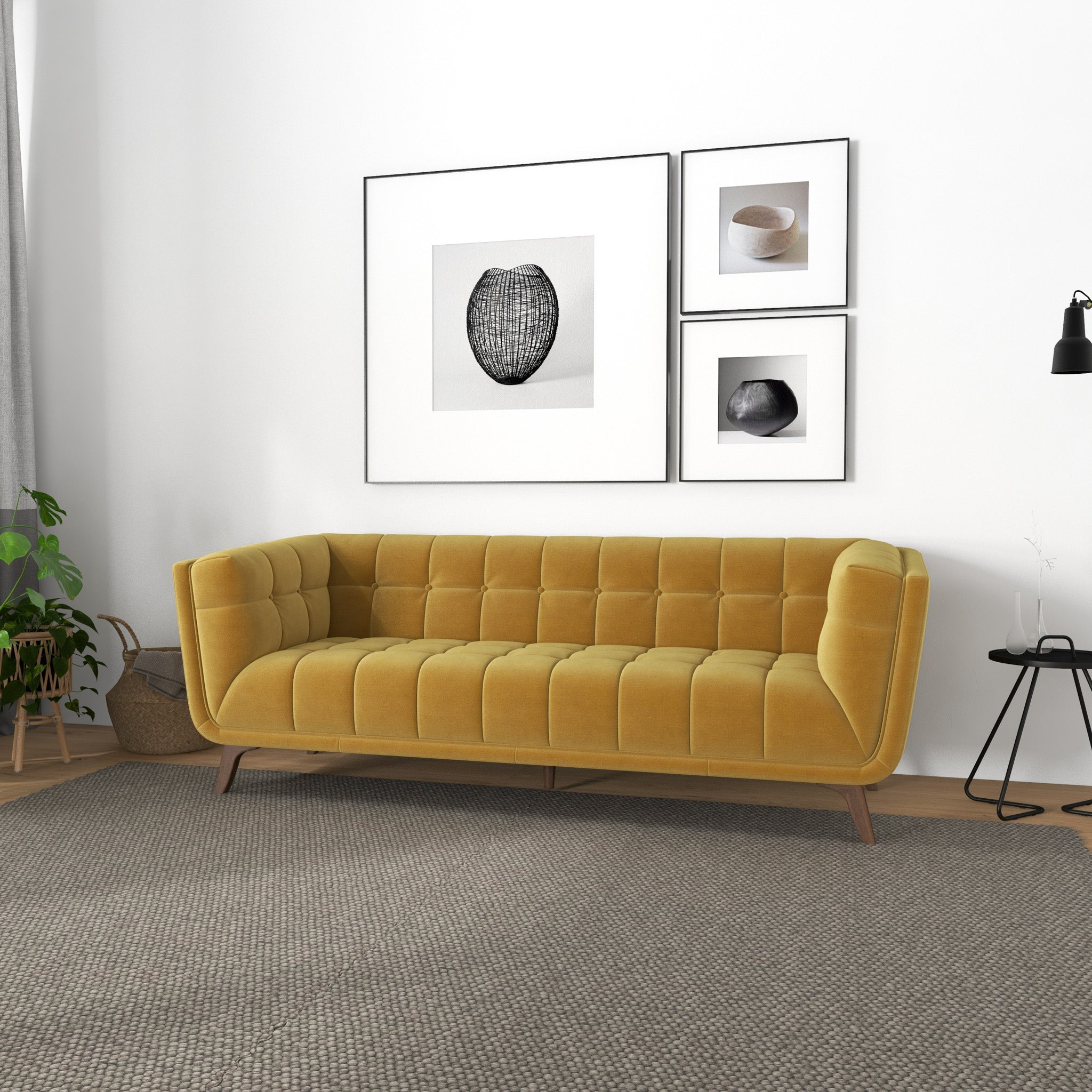 Addison Large Velvet Sofa
