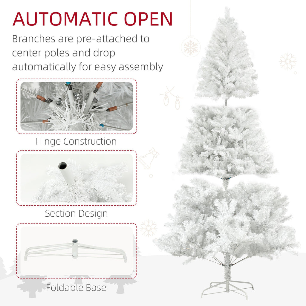 HOMCOM 7.5ft Tall Artificial Christmas Tree