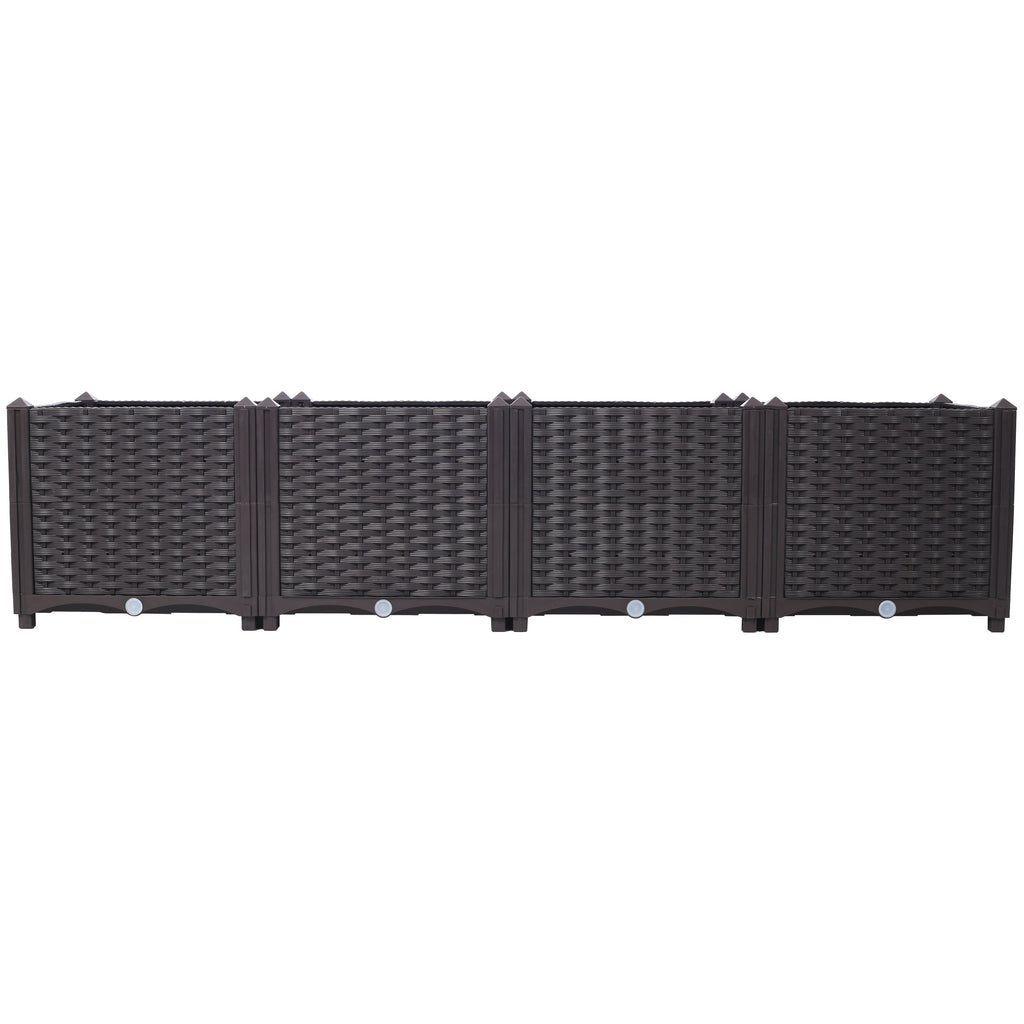 Deep Raised Garden Bed Plastic Planter Boxes