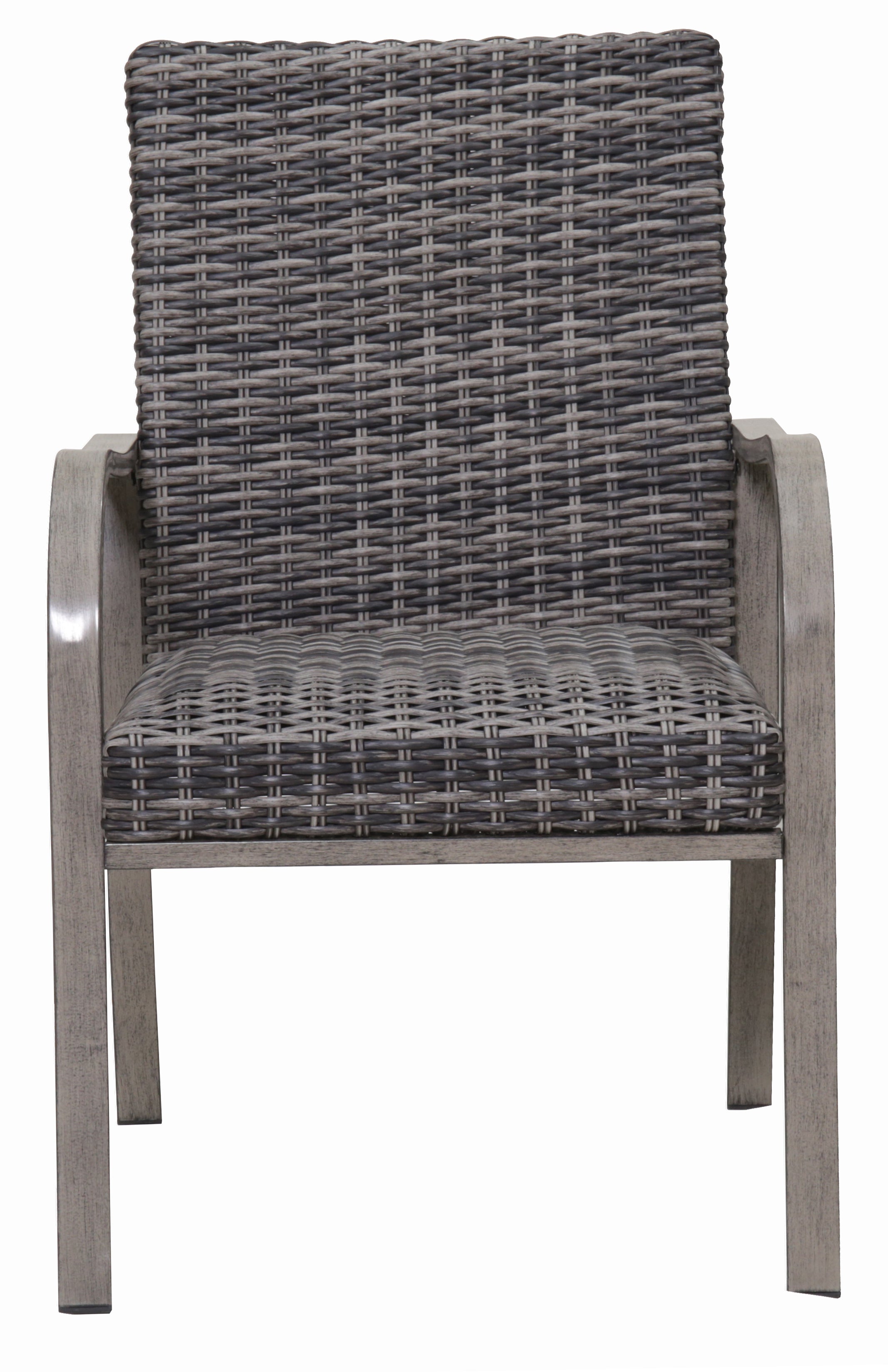 2PC Outdoor Dining Chair with Hand-Painted Frame and Water-Washed Cotton Seat