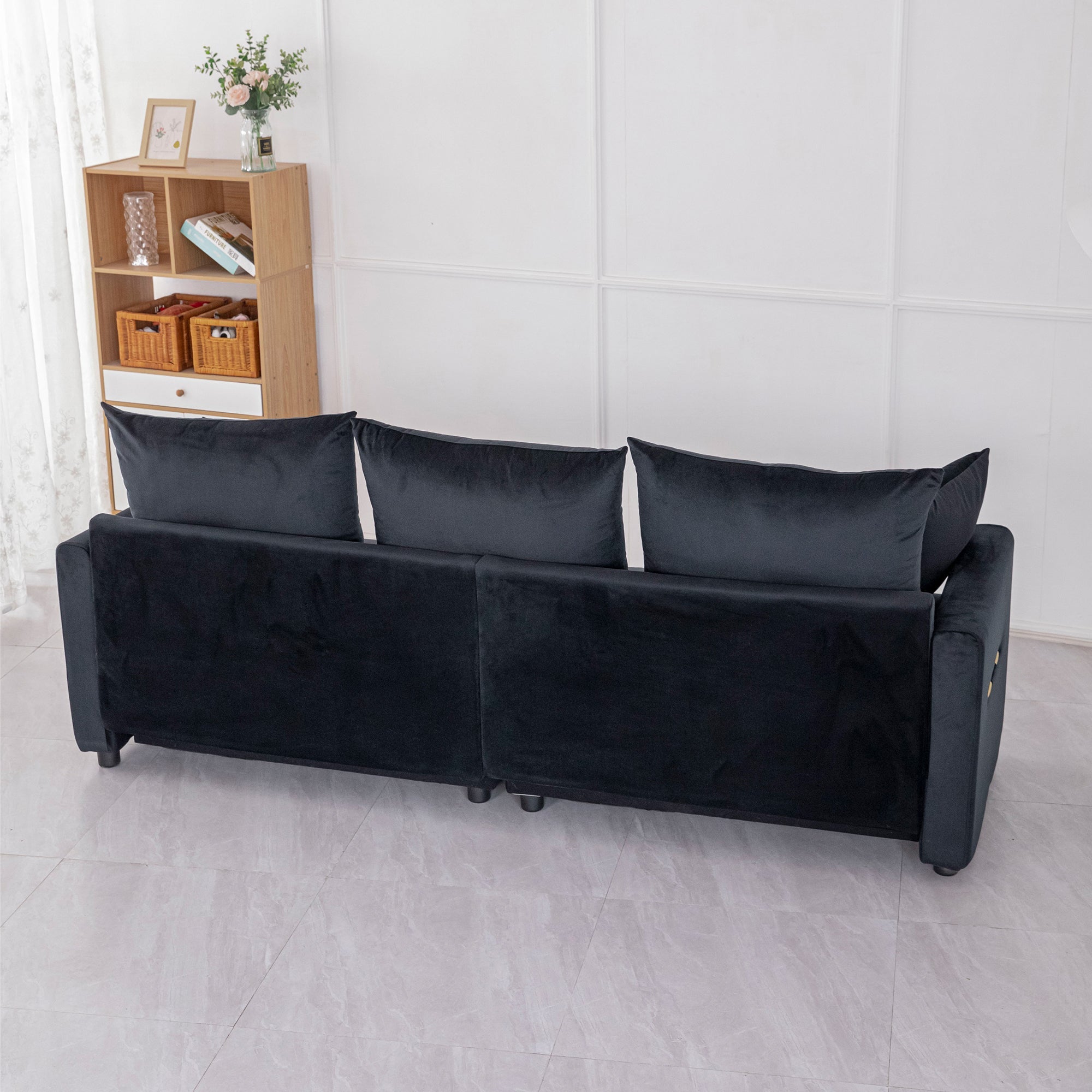 Velvet Modern 2-Seater Sofa