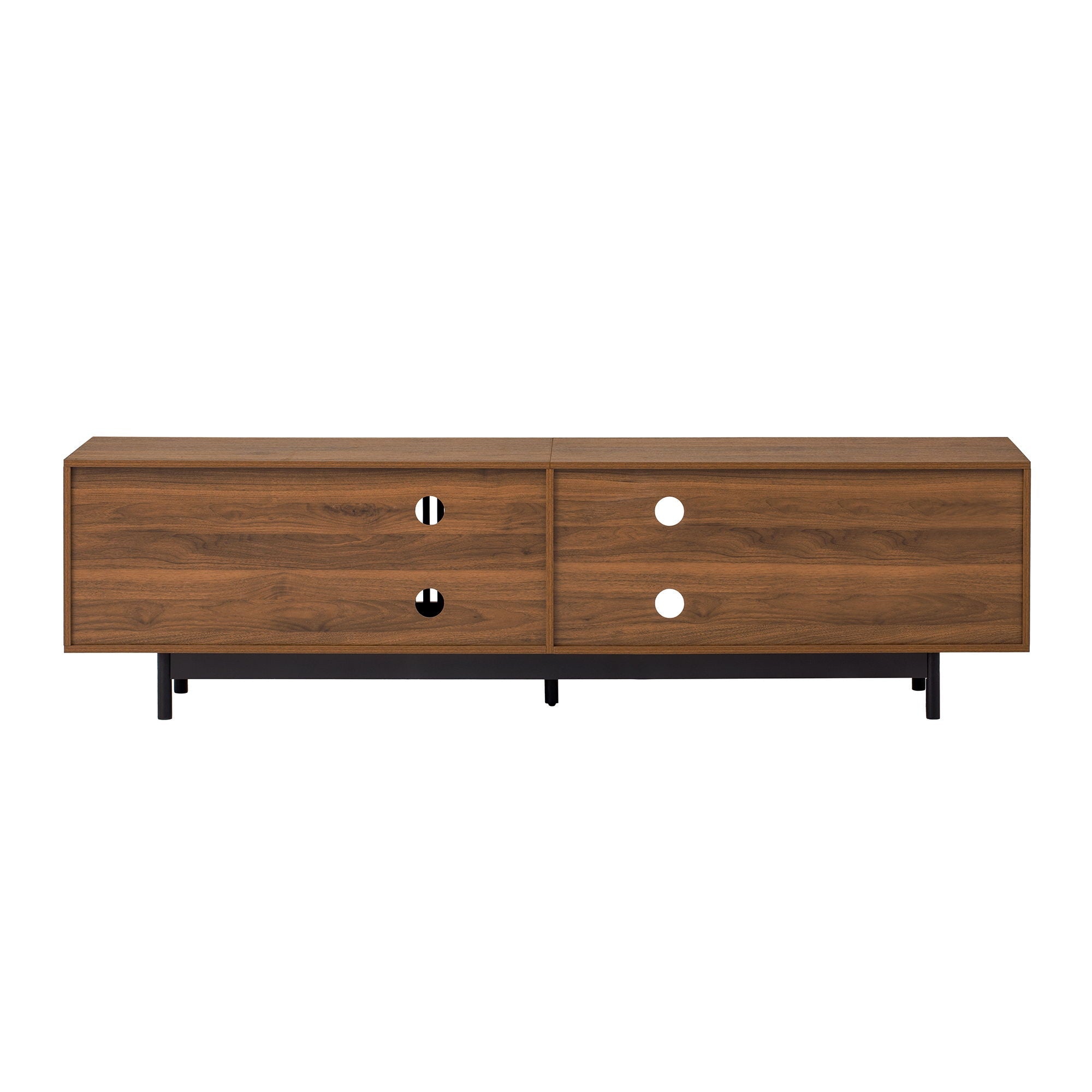 78" TV Stand For TVs Up To 85" Entertainment Center With Deep Drawers & Cable Management, Soft Closing Hinges - Walnut