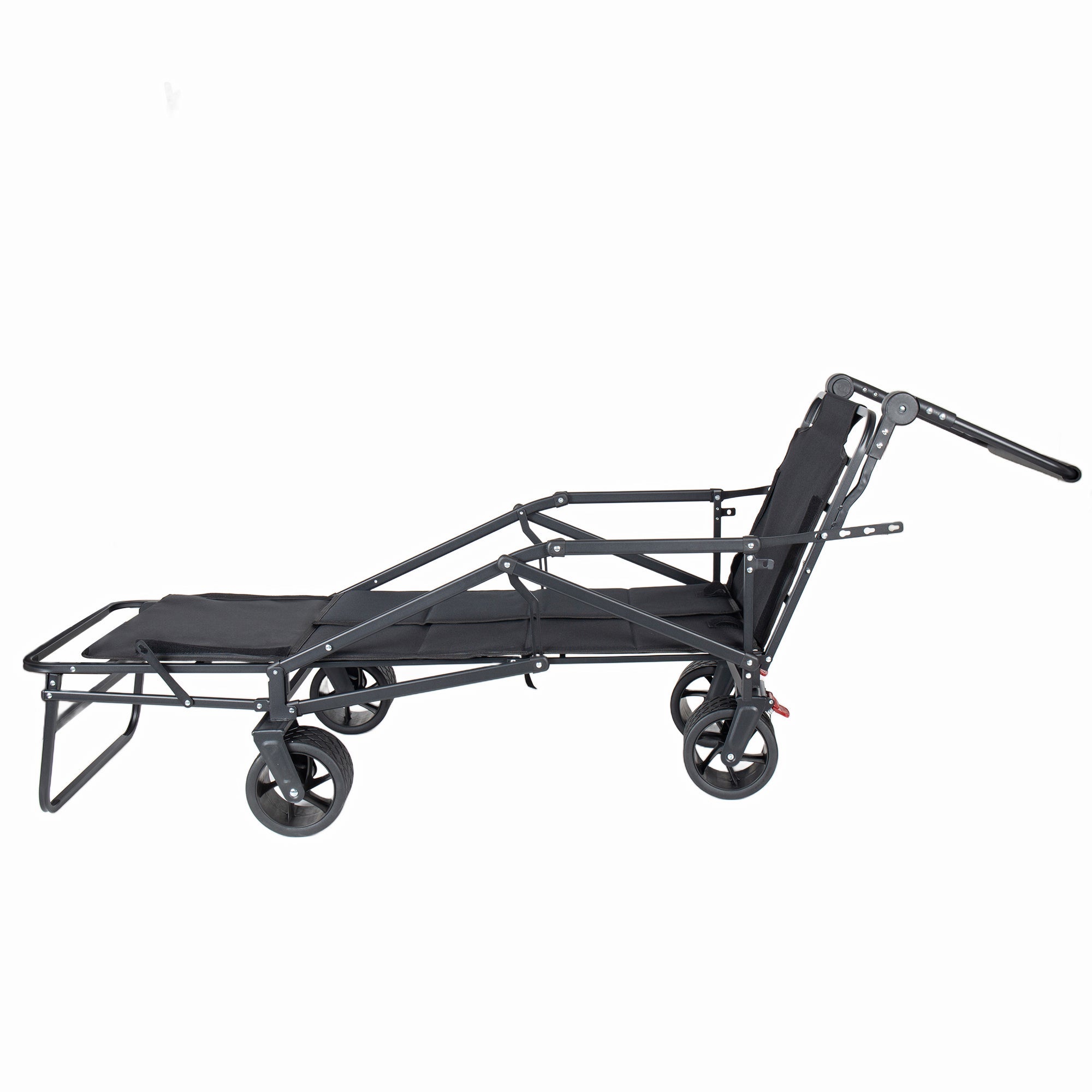 2-in-1 Multifunctional Folding Wagon Cart and Convertible Beach Chair