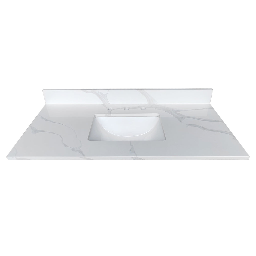43-Inch Quartz Bathroom Vanity Top