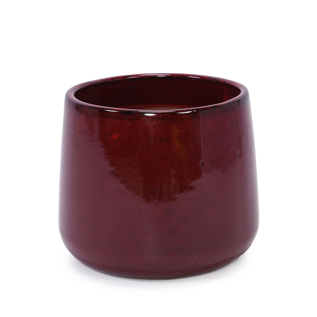 4 Pieces Planter Pot, Indoor Outdoor Flowerpot For Patio, Garden, Or Windowsills - Bean Paste Red