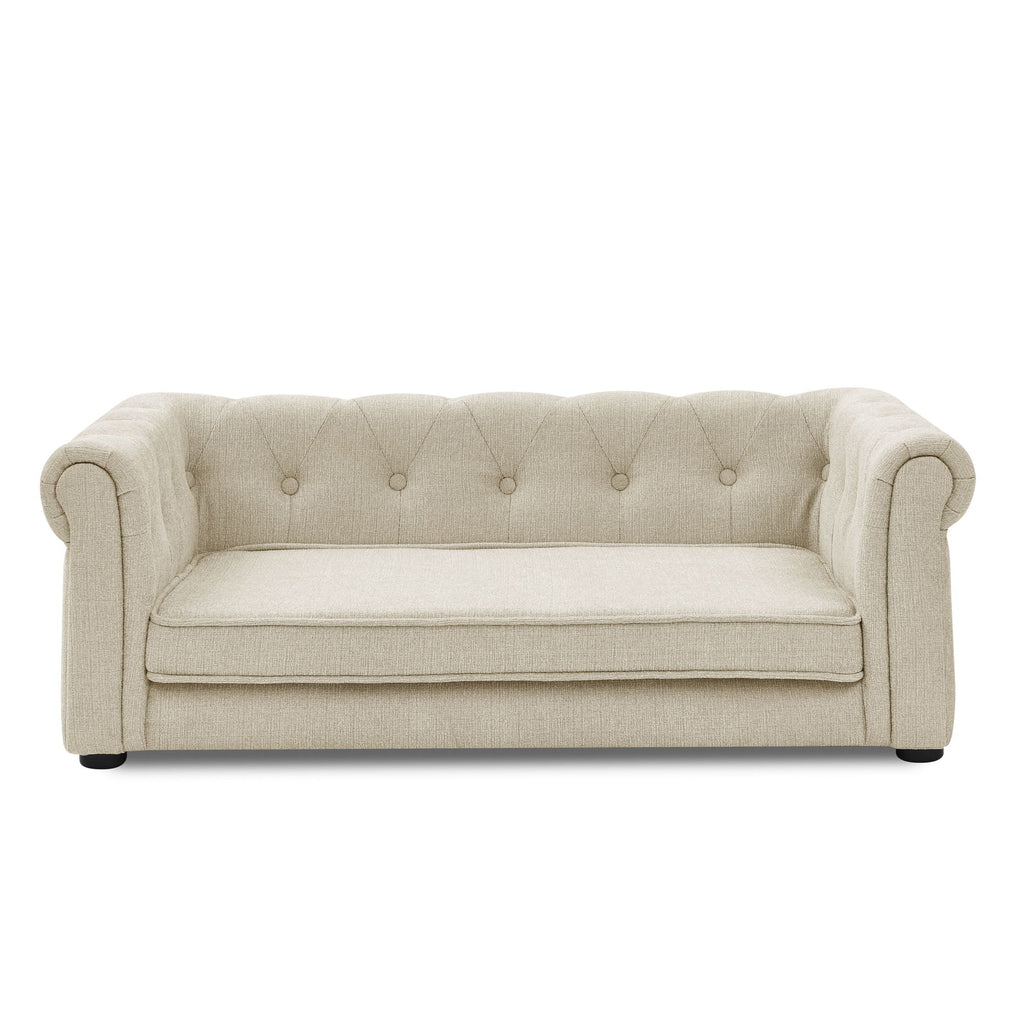 Modern Elegant Rectangle Pet Bed, Durable Elevated Dog Sofa