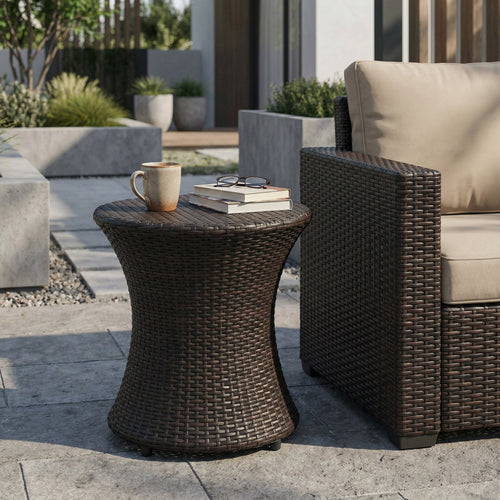19" Kono Hourglass Table (No Glass Top) End Table