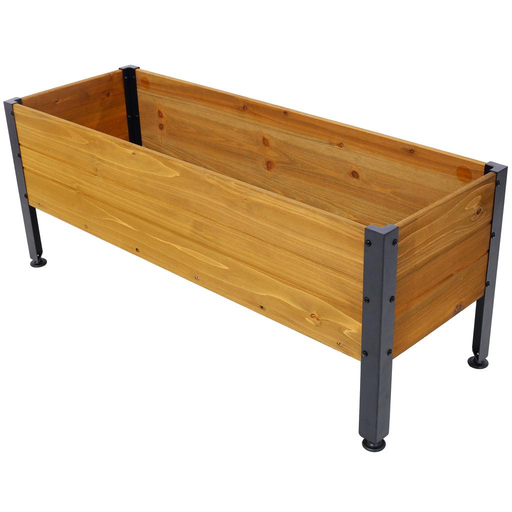 Wood Rectangular Garden Planter Box