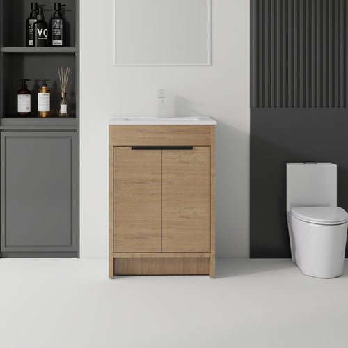24 Inch Freestanding Bathroom Vanity with Sink