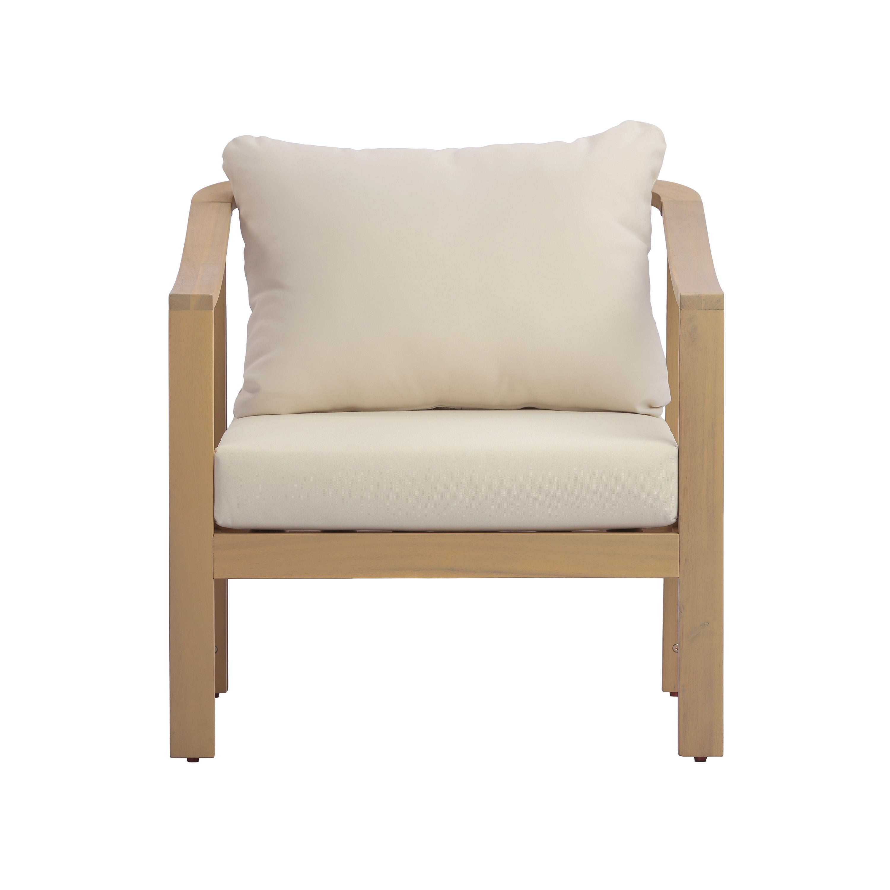 Acacia Wood Patio Furniture Club Chair with Soft Cushion