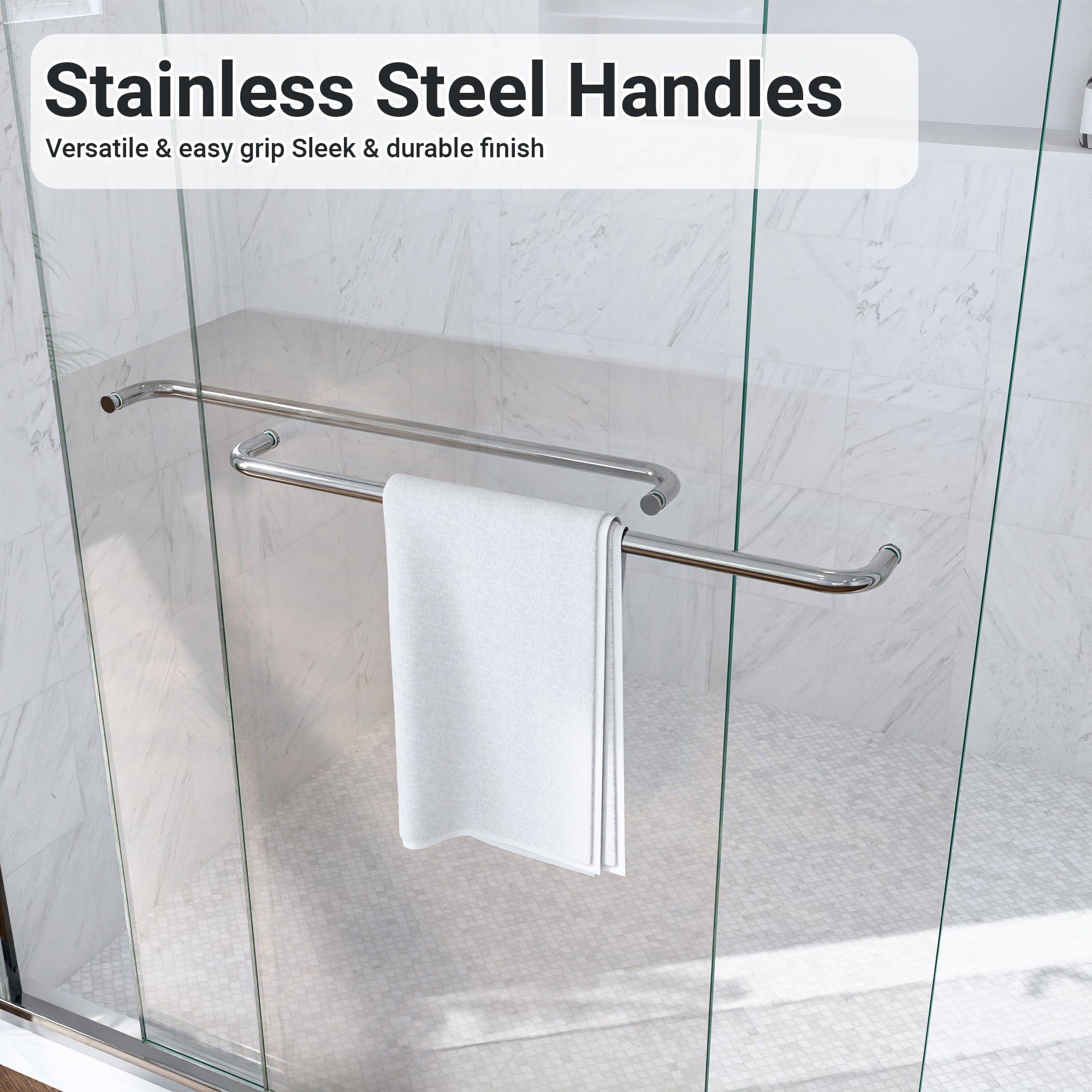 Semi-Frameless Double Sliding Shower Door