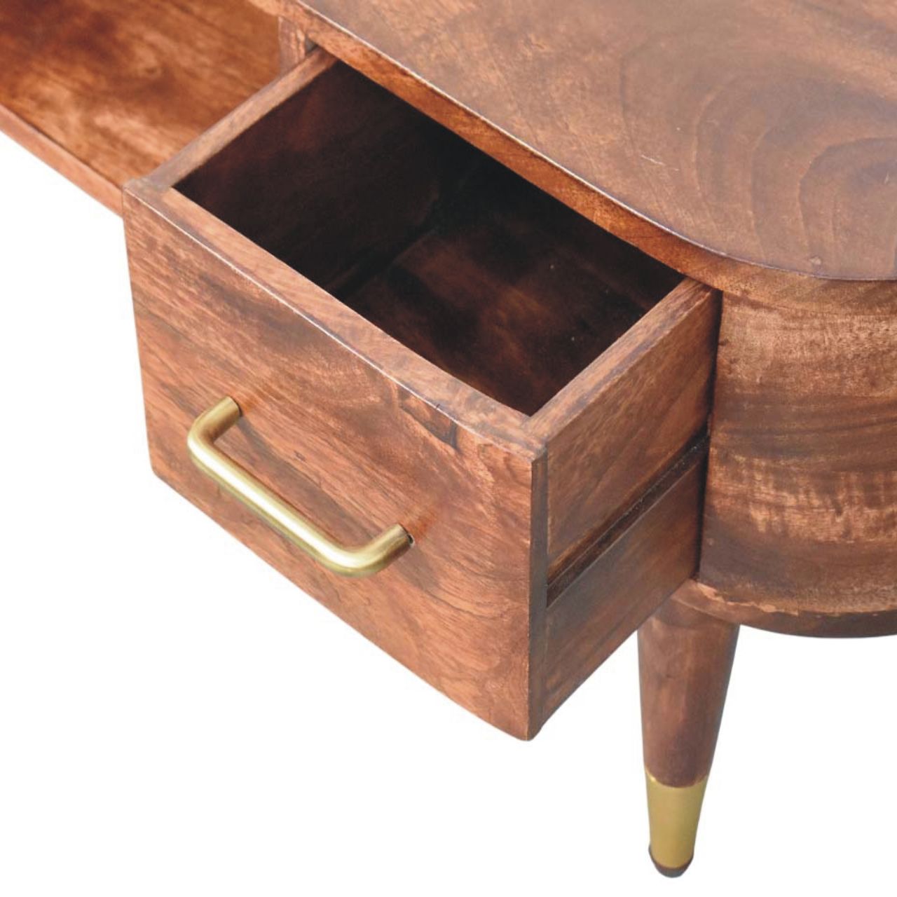 Solid Wood Two-Drawer Open-Slot Media Unit