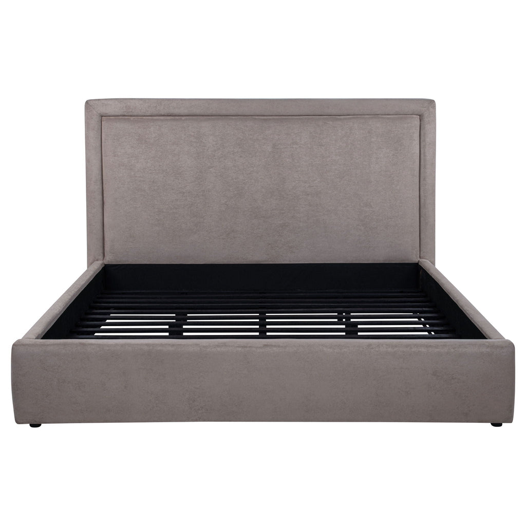 Lawson 54-inch Upholstered Eastern King Platform Bed Mushroom