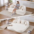 2-in-1 Foldable Sofa Bed with 4 Pillows