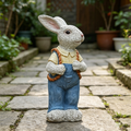 Simulated Couple Rabbit Statue Flower Pot Ornament