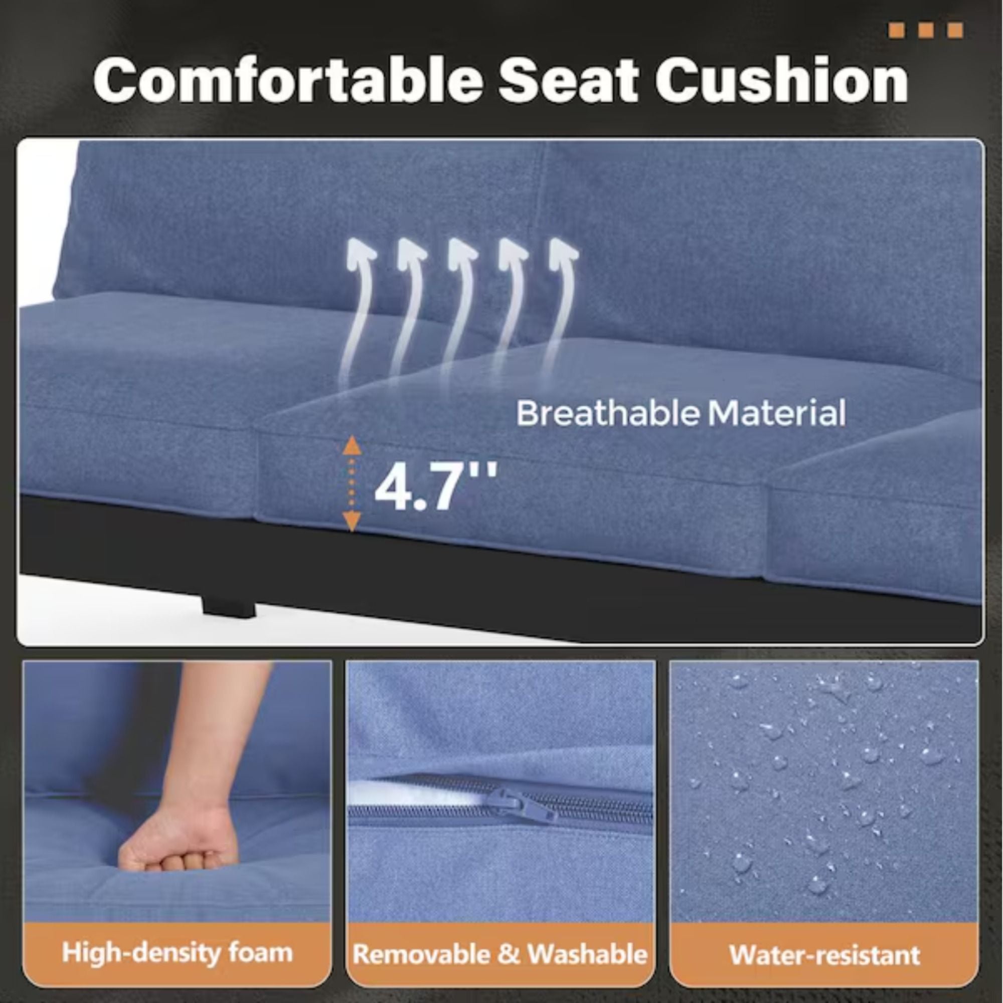 All-Weather Ergonomic Patio Armchairs With Thick Cushions (Set of 2)