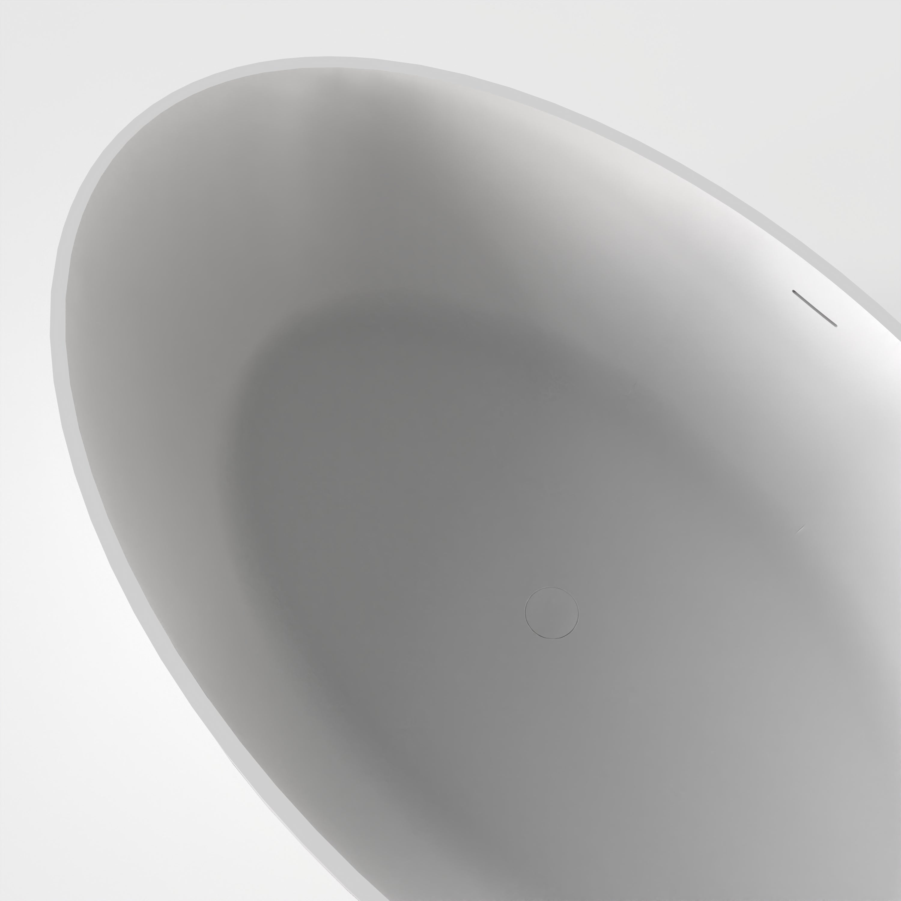 67 Inch Freestanding Solid Surface Soaking Bathtub