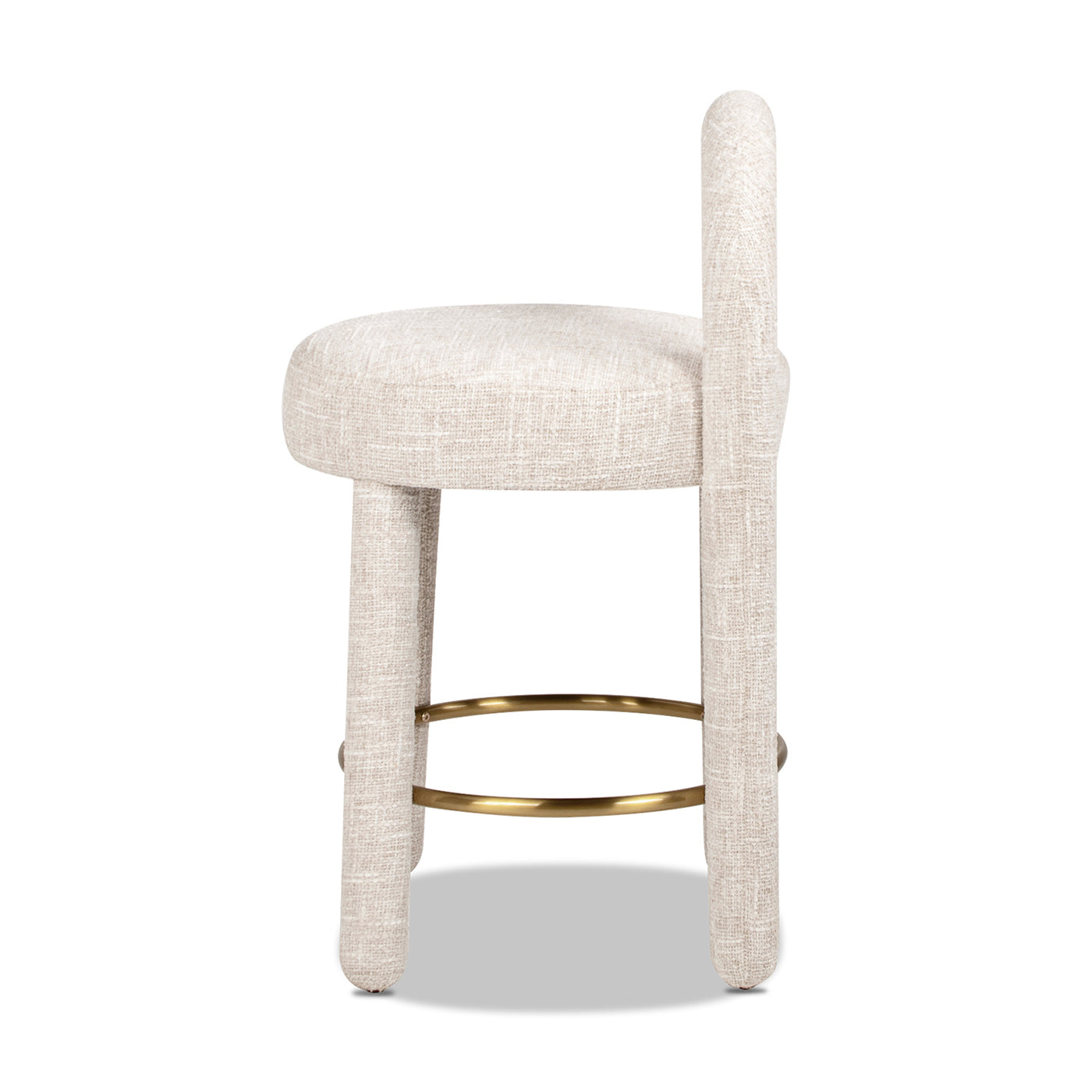 Penny 26.5" Round Arched Upholstered Counter Stool, Set of 2
