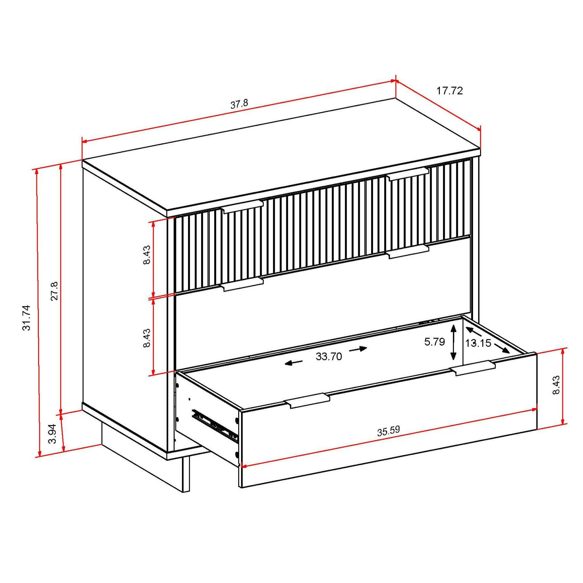 Granville - Dresser With 3 Drawers