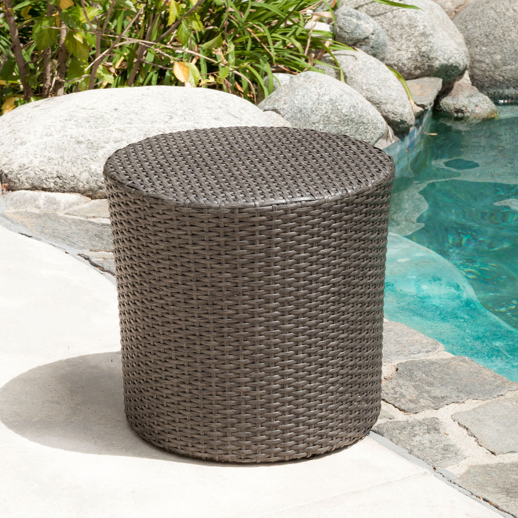 Keaton Barrel Side Table Gray