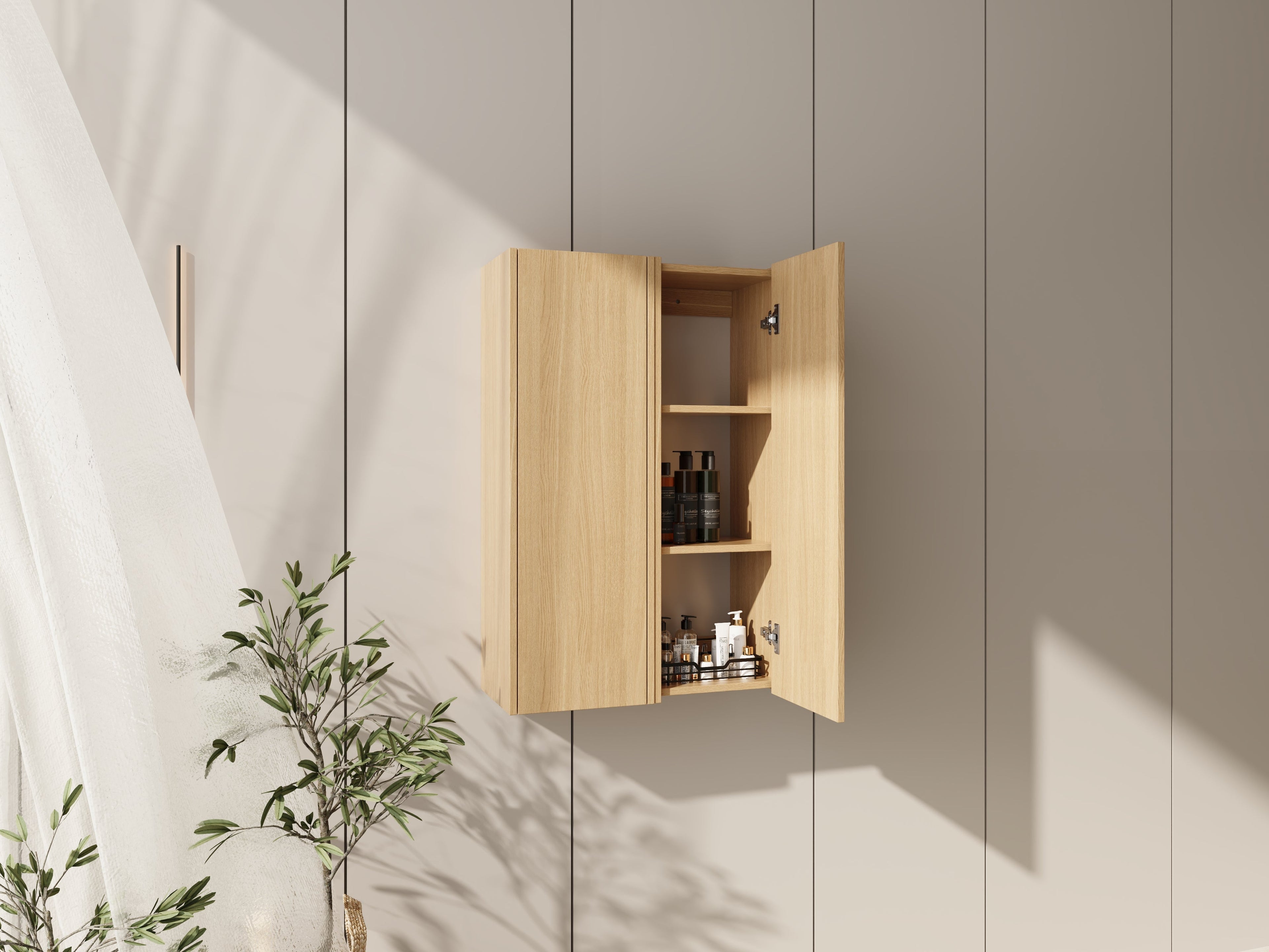 24 Inch Wall Mounted Side Cabinet Combination