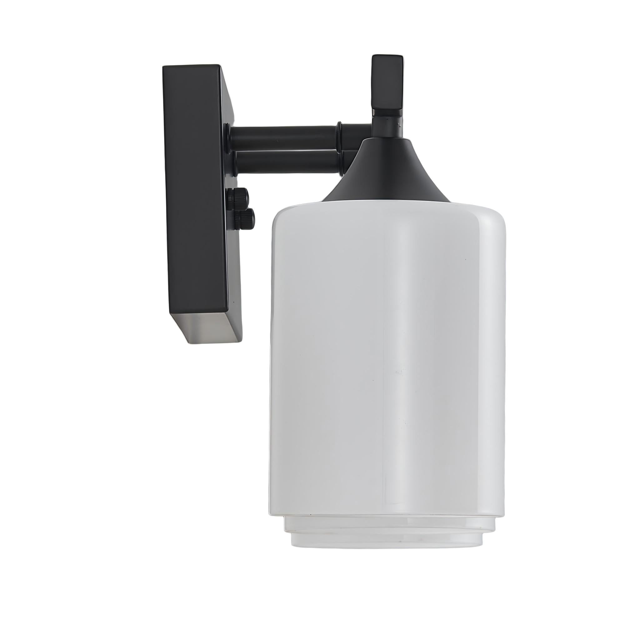 3-Light Matte Black Bathroom Vanity Light