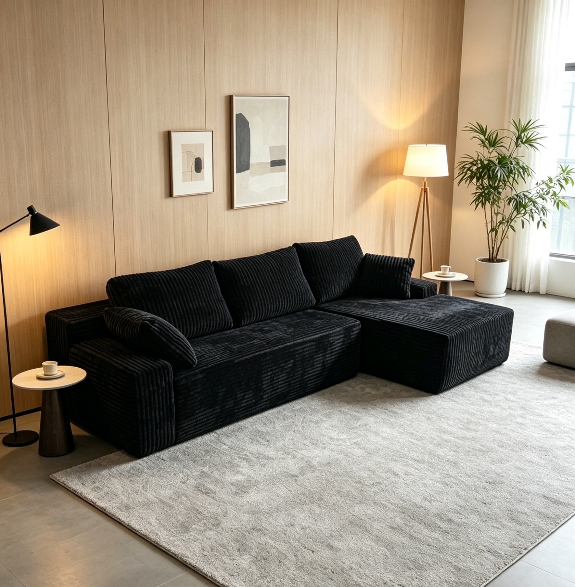 96" Compressed L-Shape Sofa